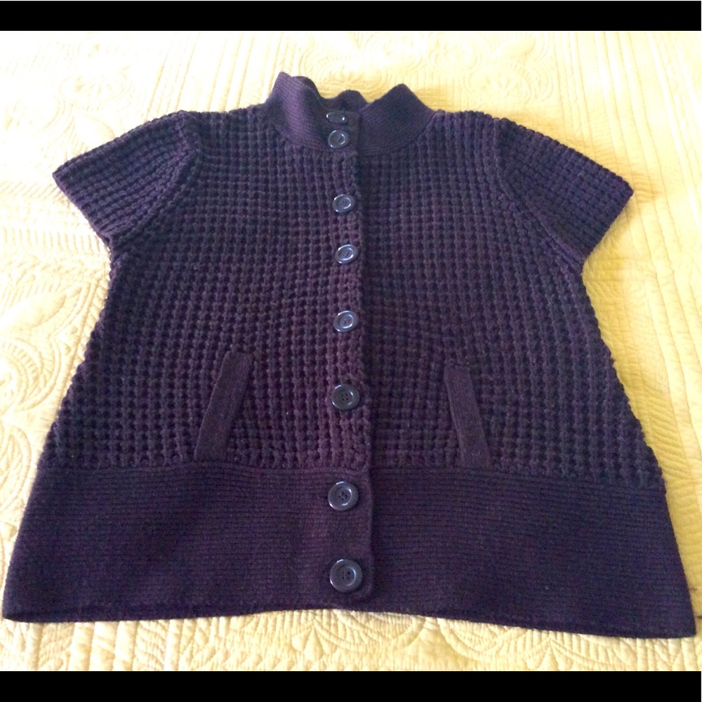 Chocolate Brown Cap Sleeve Sweater